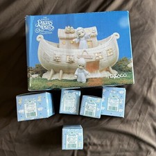 PRECIOUS MOMENTS NOAHS ARK Two By Two Night Light 2 Figures 5 Animals 1 Ark