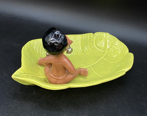 Orecchini Gilner Pottery Happy Cannibal nativi Pixie piatto elfo foglia di banana - Foto 5 di 13