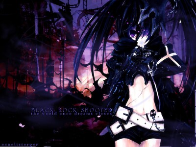 Anime black rock shooter girls insane Custom Gaming Mat Desk