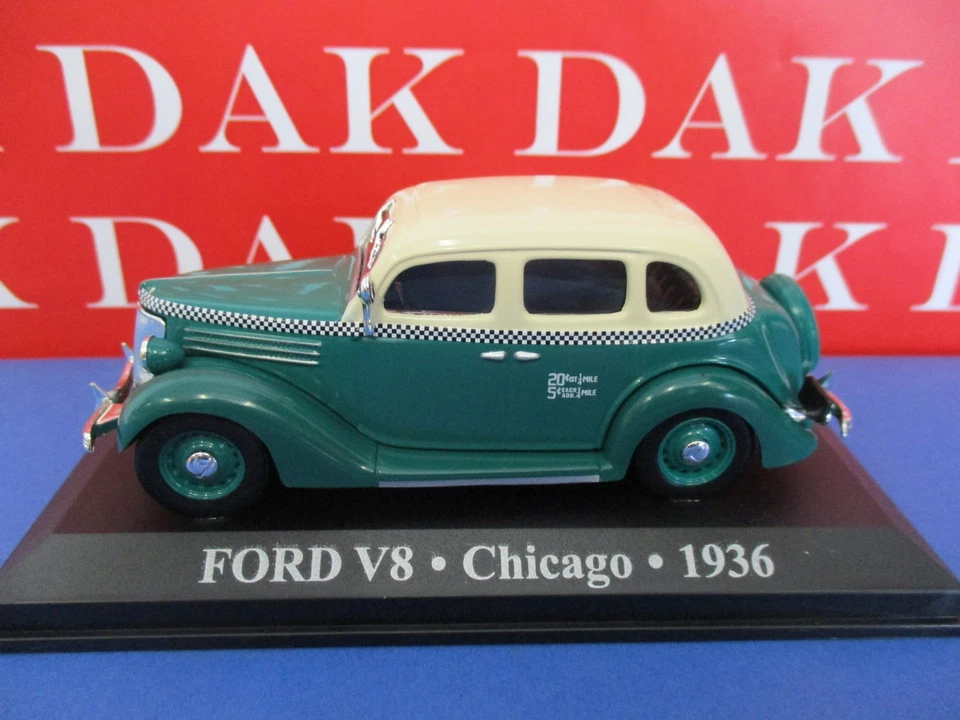 Die cast 1/43 Modellino Auto Taxi Ford V8 Chicago 1936 - Immagine 2 di 3
