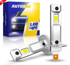 AUTOONE H1 LED Headlight Bulb Conversion Kit Hi/Lo Beam Super Bright 6500K White