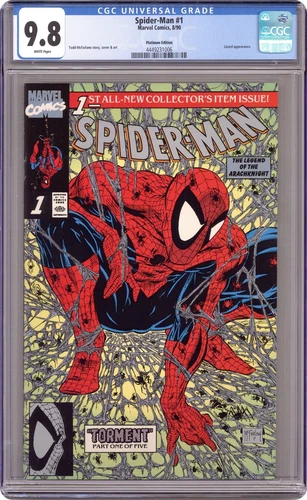 Spider-Man #1 McFarlane Platinum Variant CGC 9.8 1990 4449231006