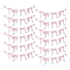 12 Pieces Bow Garland Banner Bow Party Decortions Photo Props Background Hanging