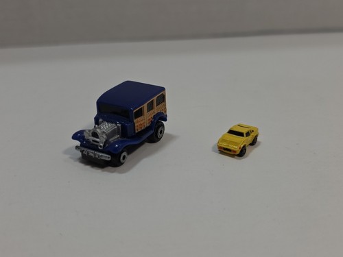 Vintage MICRO MACHINES INSIDER Ford Woody Rod w/Ferrari F40 Galoob 1989 - Picture 3 of 11