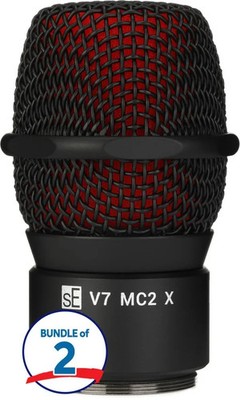 sE Electronics V7 MC2 X Capsule for Sennheiser Wireless (2 Pack) - Black