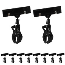 10Pcs Dual Sided ABS Sign Holder Clips Rotatable Shelf Display Merchandising
