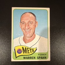 Topps Warren Spahn #205 New York Mets Base Set Baseball Card
