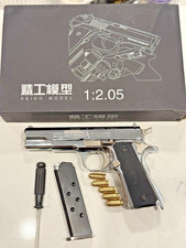 1:2 Colt M1911A1 Model Metal Toy Gun w Clip N...