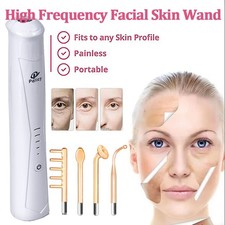 Electrode Glass Wand Violet / Orange Ray Facial Care For High Frequency Machine