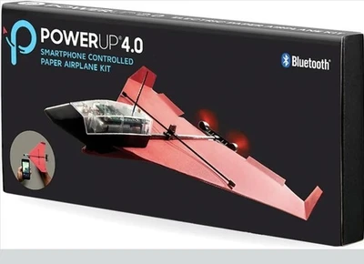 Powerup 4.0 Smartphone Controlled Bluetooth Paper Airplane Kit Dual Motor New - image 1 of 4