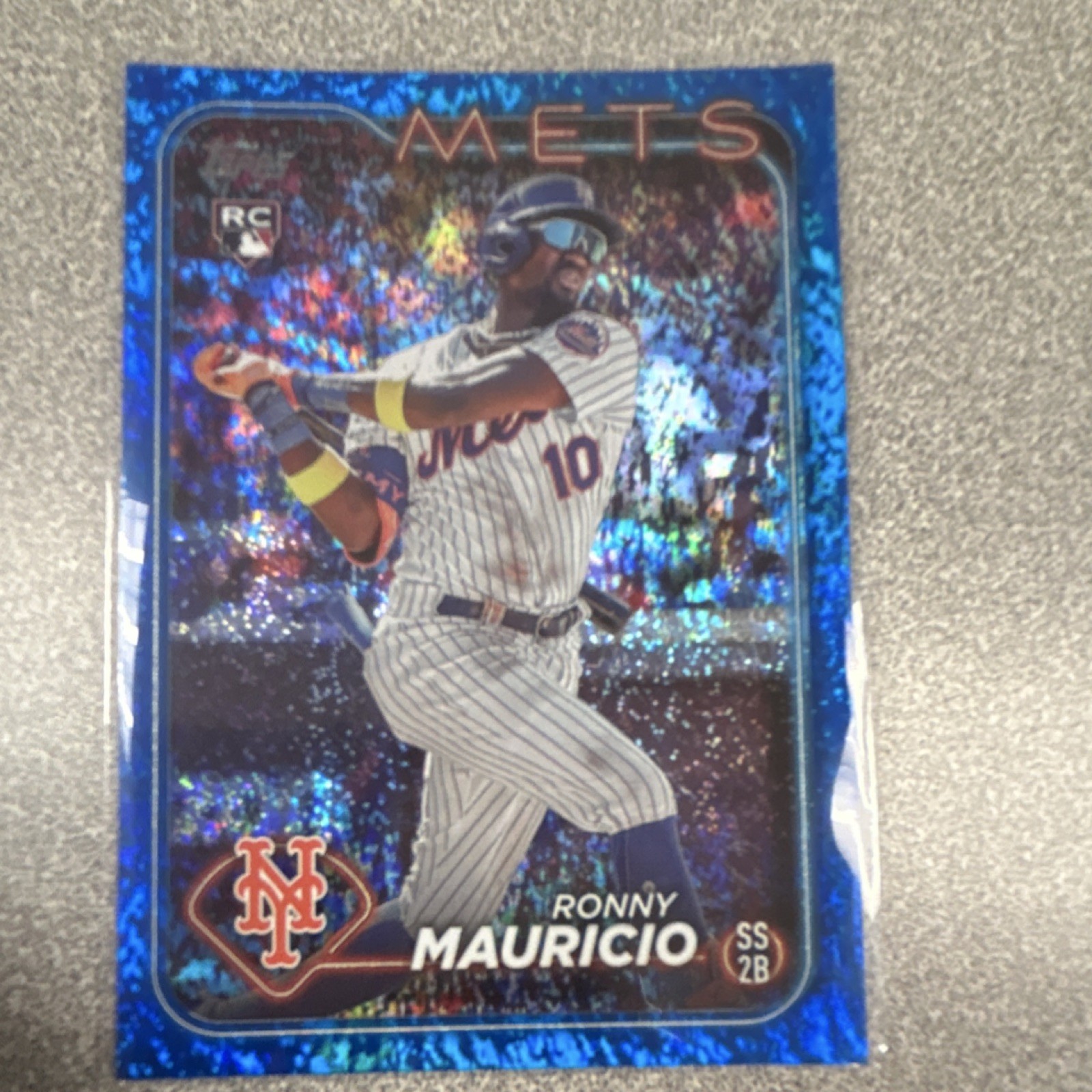 2024 Topps Series 1 Ronny Mauricio Blue Holofoil Rookie #224/999 New York Mets