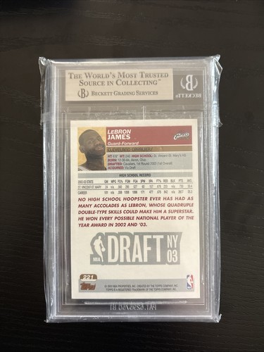 2003-04 Topps Draft Pick LeBron James #221 (RC) - Picture 2 of 2