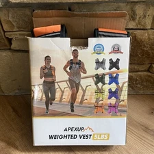 APEXUP Weighted Vest 5lbs Weight with Reflective Stripe Workout & Running Orange