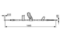 Bosch Handbremsseil Rechts FüR Spark 1.0-1.2 03.10- Chevrolet OE 95421244
