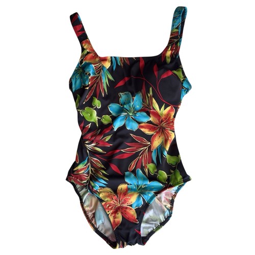 VTG Longitude Swimsuit Size 8 Tropical Floral Long Torso Tummy Control USA NEW - Picture 12 of 12