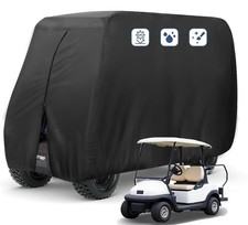 2 Passenger Golf Cart Cover Waterproof 95inL x 48inW x 66inH Black
