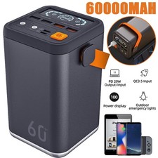 60000mAh Portable Power Station 36W Outdoor Power Supply Camping Hiking Charger