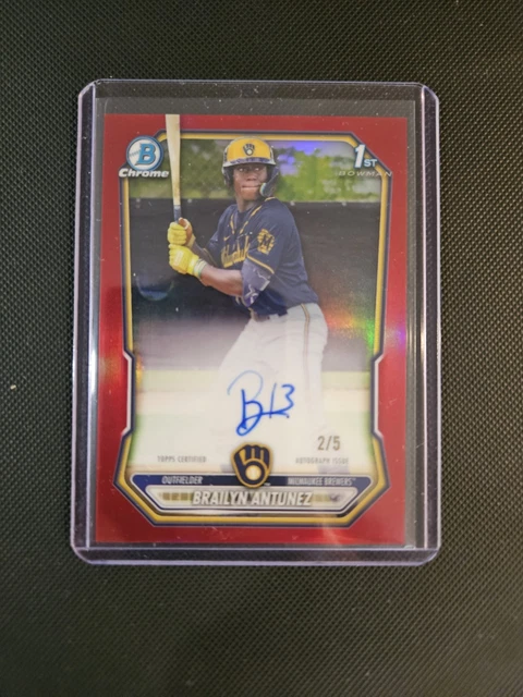 Bowman 2026 Brailyn Antunez True Red Refractor 1st Bowman AUTO 2/5 CPA-BA