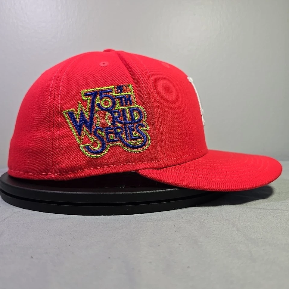 Los Angeles Dodgers 75th World Series 59FIFTY Fitted Hat – Red/Blue – Size 7 3/4 - Image 2 of 4