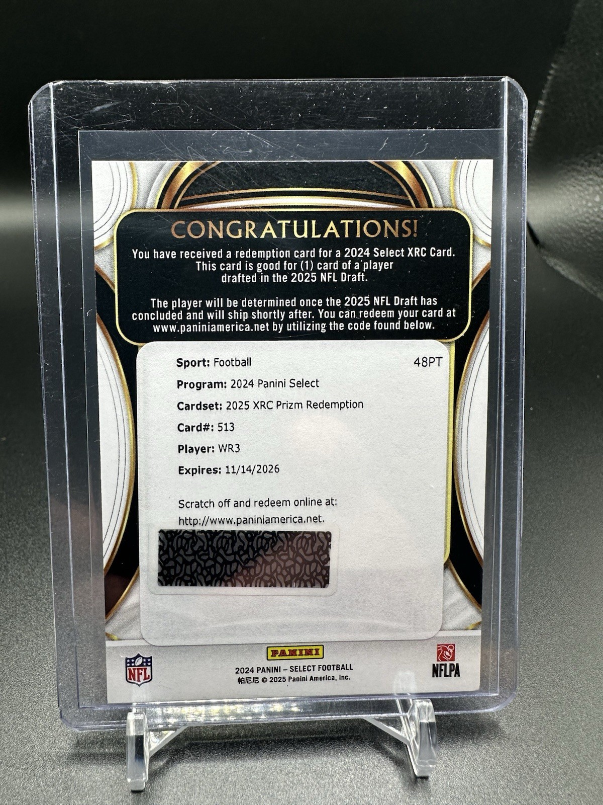 2024 Panini Select - 2025 XRC Prizm Redemption WR3 Emeka Egbuka #Buccaneers