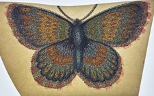 Original Vintage Butterfly Glitter Iron On Transfer