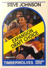 89' Hoops Basketball Steve Johnson #324 Minnesota Timberwolves EX-A354