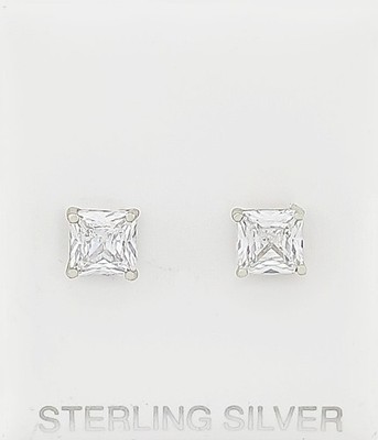 LAB CREATED 2,30 kt WEISSER SAPHIR OHRSTECKER .925 STERLINGSILBER - NEU MIT ETIKETT