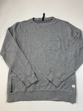 Vuori Sweatshirt Mens Large Gray Long Sleeve Jefferys Crewneck Thermal Pullover