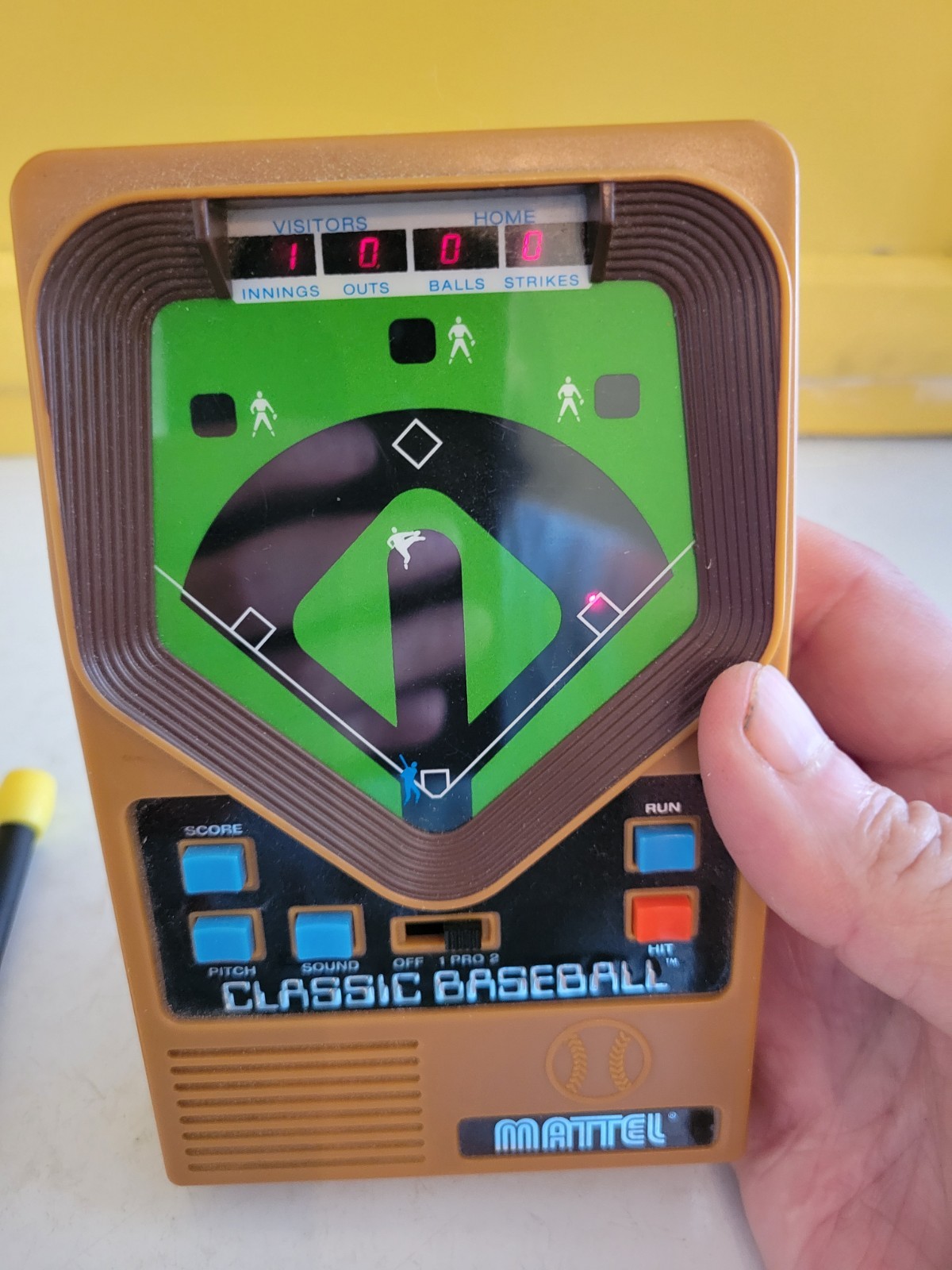 Mattel Classic Baseball Mattel Electronics Hand Held 2001 TESTED W/ Instructions