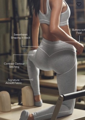 Alo Alosoft High-Waist Heart Throb Set - Athletic Heather Grey