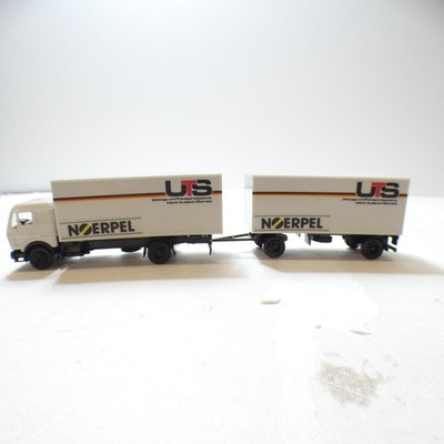 Herpa H0 MB LKW mit Anhänger Koffer UTS Noerpel X-3107
