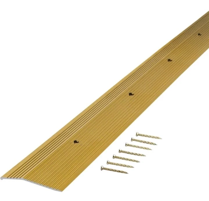 Caja de 6-2" x 72" Latón Satinado Aluminio Acanalado Alfombra Borde con Tornillos Clavos/Envío y devolución gratuitos Foto 4 de 4