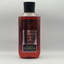 NEW Bath  Body Works Strawberry Pound Cake Full Size Body Wash 10 fl oz