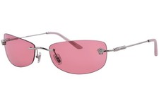 Versace VE2279 100084 Sunglasses Men's Silver/Pink Rimless Style Lenses 60mm