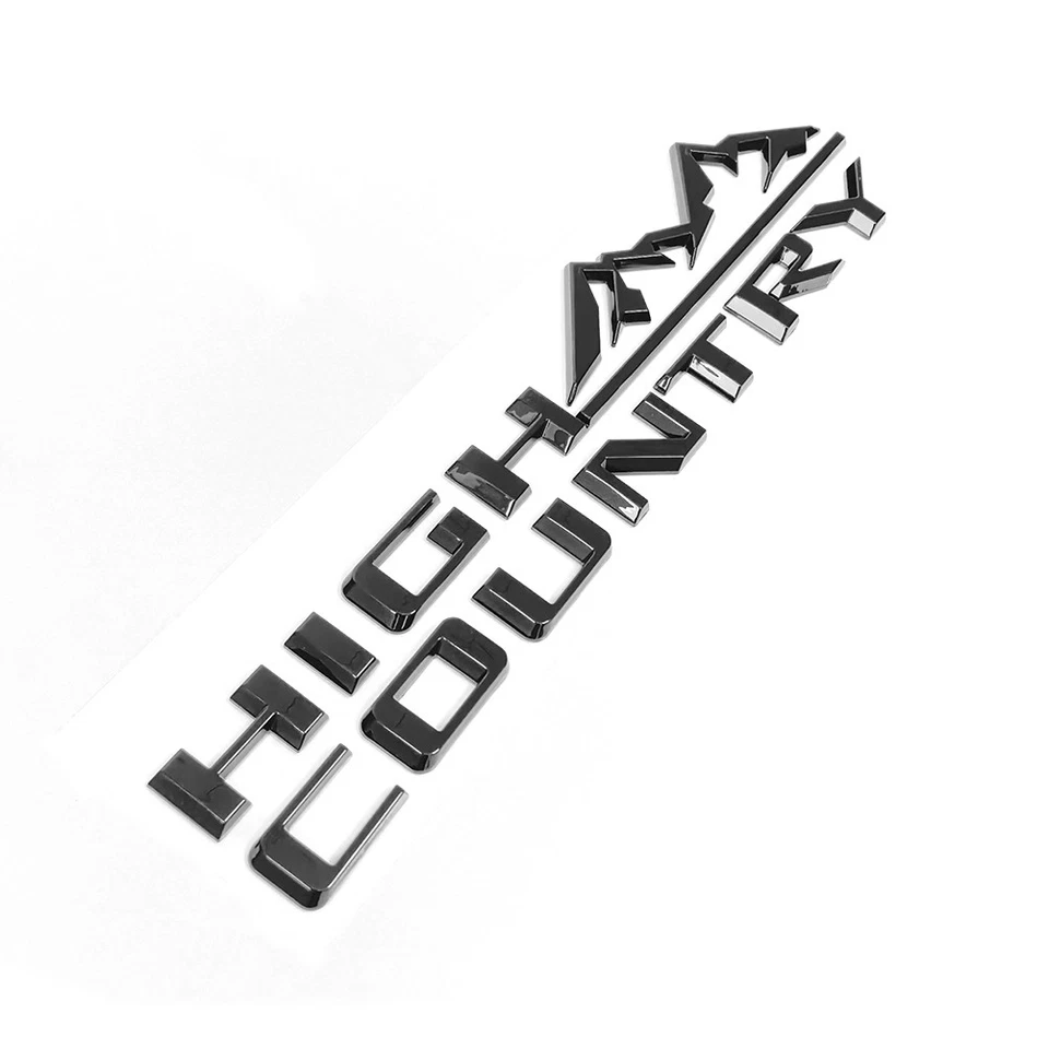 6pack OEM Silverado High Country 2500HD Emblem Badge Kit for 2019-25 Black - Imagem 4 de 4