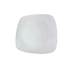 Set of 2- GIBSON ELITE White Square 10" Dinner Plates