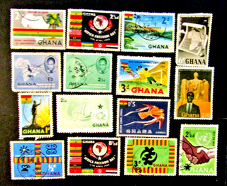 15 GHANA STAMPS 1950s 1960s VARIOUS USED