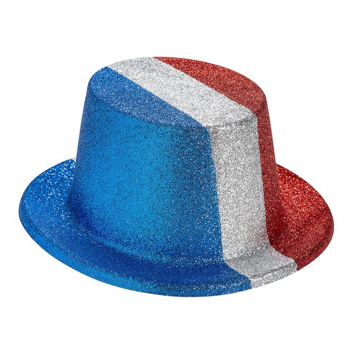 Fun Express Patriotic Glitter Top Hats - 12 Pc - Picture 1 of 2