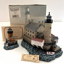 Harbour Lights Front & Rear Range Channel Set, St Clair, Michigan, HL#660 Signed