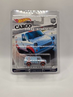 Hot Wheels Ford Transit Super Van Gulf Blue Car Culture Cargo Carriers 2/5 1:64