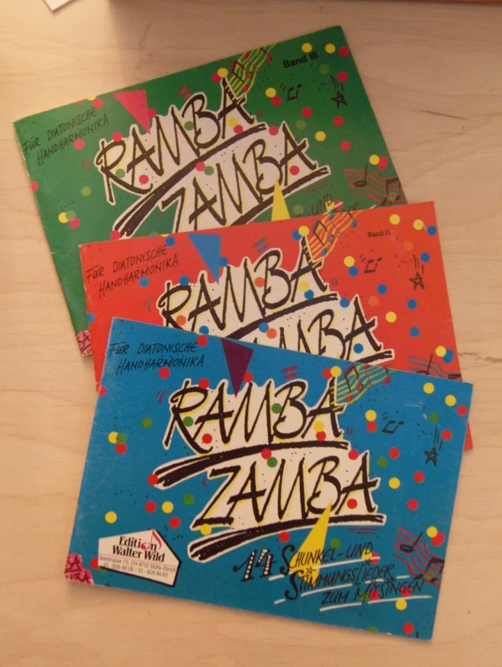 Alte Partitions Ramba Zamba Diatonique Harmonium 14 Chansons de Stimmungslieder - Photo 1/4