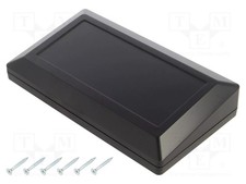 Gehäuse: Pult X: 180mm Y: 100mm ABS Z: 41,5mm schwarz