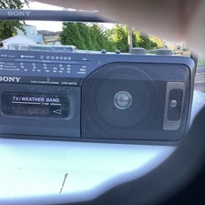 SONY CFM-165TW AM/FM Radio Cassette Recorder Weather Band Works