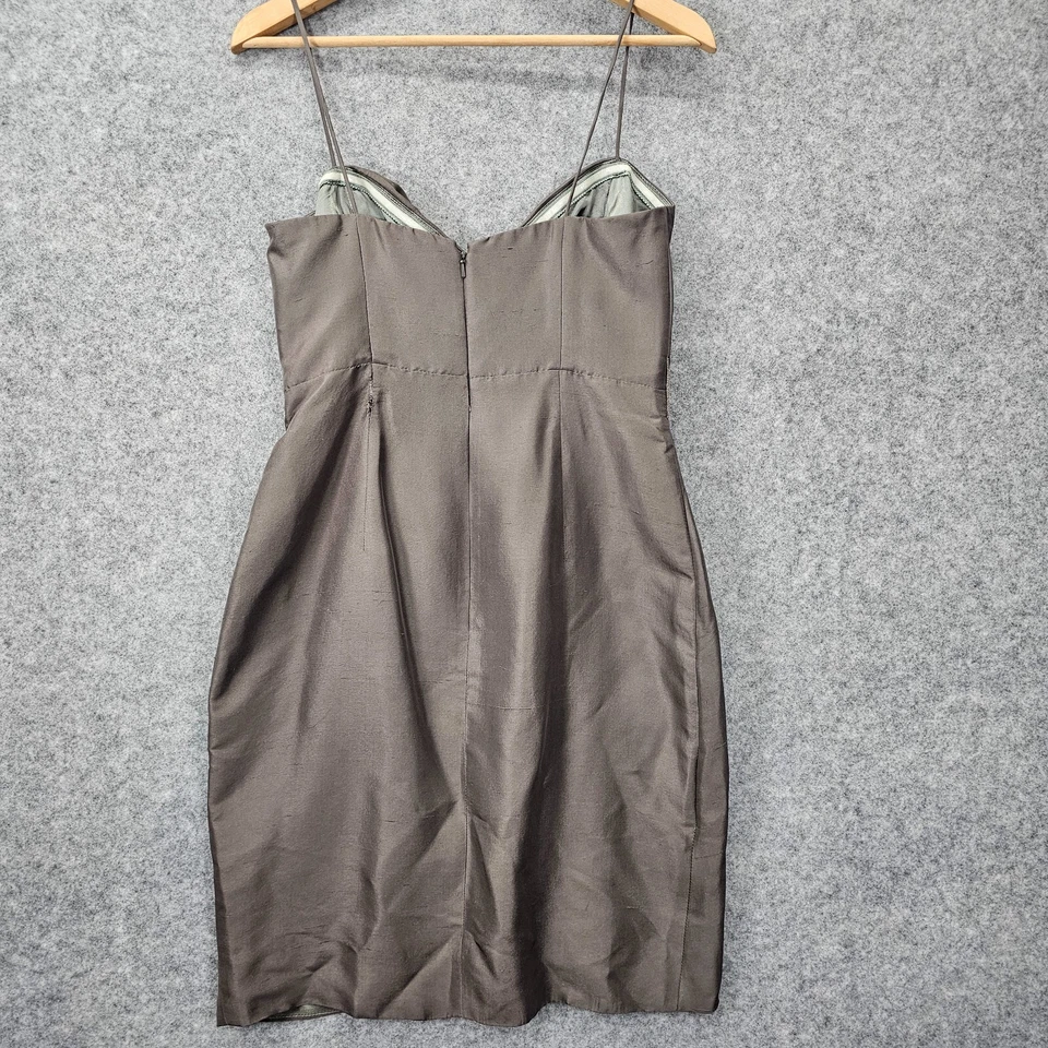 Vestido sin Mangas de Seda para Mujer XS 2 JENNY YOO Topo Envolvente Mini Funda Dama de honor Cóctel Foto 2 de 4