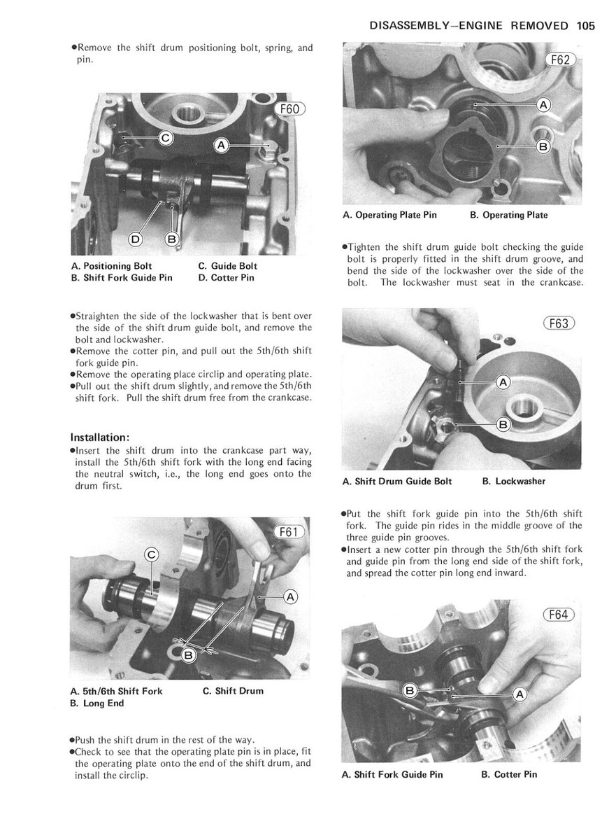 KAWASAKI Workshop Manual KZ550 Z550 GPz550 & LTD550 1979 1980 1981