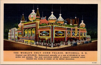 The World's Only Corn Palace, Mitchell, S.D Vintage Postcard Wpc2