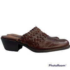 Clarks Artisan 73353 Women's Leather Slip-on Burgundy Mules Clogs Size 7.5M