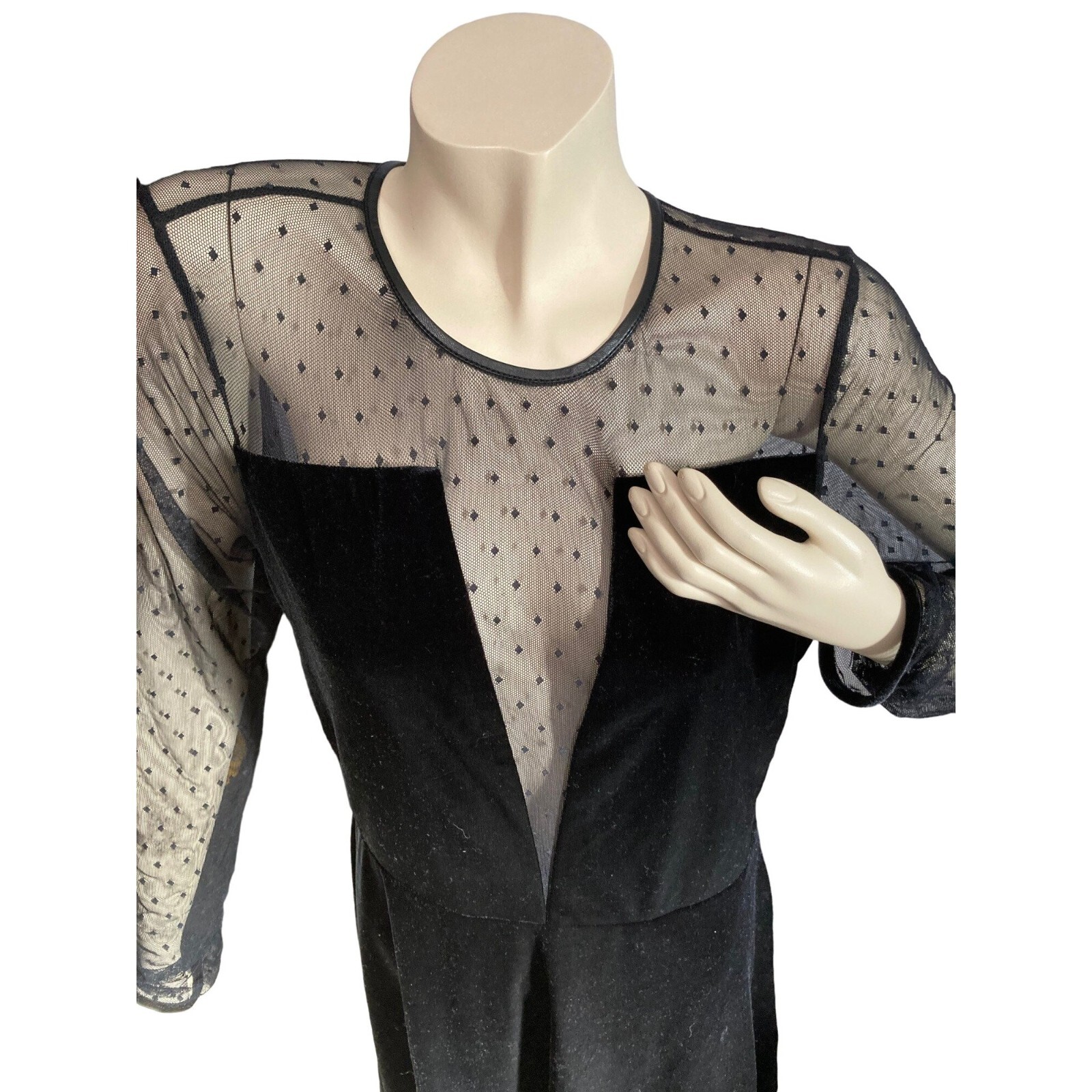 Xoxo XL mesh and velvet dress - image 3