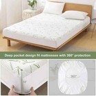 Extra Deep Fitted Sheet Quilted Bamboo Mattress Bed Sheets Single Double KIng UK