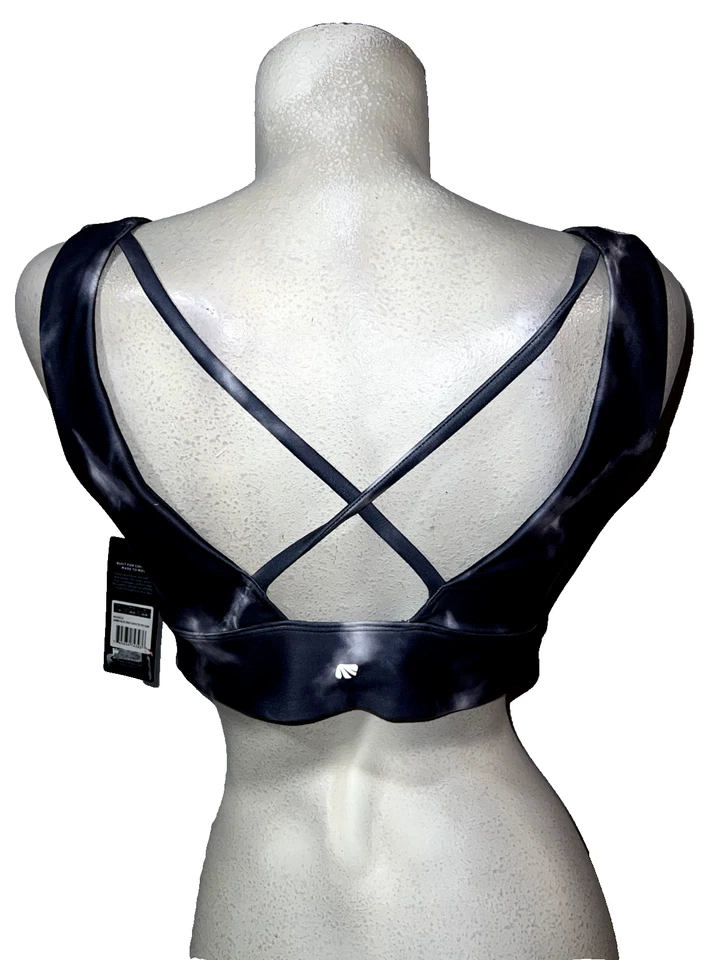 Nuevo Sujetador Deportivo MARIKA Talla XL Ombre Azul Cruzado Tie Dye Impacto Sin Costuras Foto 4 de 4